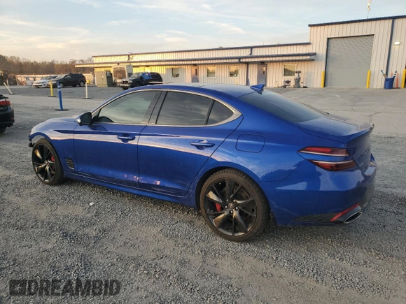 2023 Genesis G70 3.3T with VIN KMTG54TEXPU115465, listed as a Copart auction lot 81239184 with 16,059 mi miles and Salvage Title. Bid and sale history available at DreamBid. Image 2.