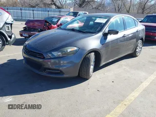2014 Dodge Dart SXT with VIN 1C3CDFBB2ED741760, listed as a IAAI auction lot 41883587 with 145,508 mi miles. Bid and sale history available at carsss.com. Image 2.