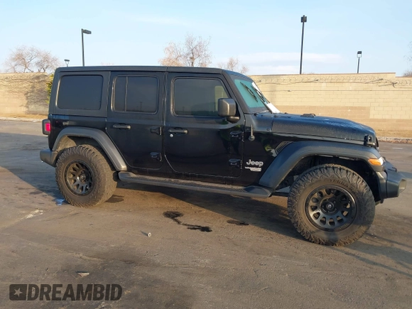 2020 Jeep Wrangler Unlimited Sport S with VIN 1C4HJXDG5LW170579, listed as a IAAI auction lot 41429548 with Not provided miles and . Bid and sale history available at DreamBid. Image 13.