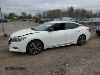 2017 Nissan Maxima SL with VIN 1N4AA6AP9HC425460, listed as a Copart auction lot 52168535 with 87,042 mi miles and Salvage title. Bid and sale history available at DreamBid. Image 1.