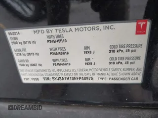 2014 Tesla Model S 60 с VIN 5YJSA1H10EFP48975, выставлен на аукционе IAAI как лот 42249935 с пробегом 105 524 миль миль и . История ставок и продаж доступна на DreamBid. Изображение 9.