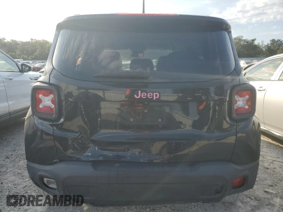 2017 Jeep Renegade Latitude with VIN ZACCJABB7HPG59973, listed as a Copart auction lot 76463964 with 164,130 mi miles and Salvage Title. Bid and sale history available at carsss.com. Image 6.