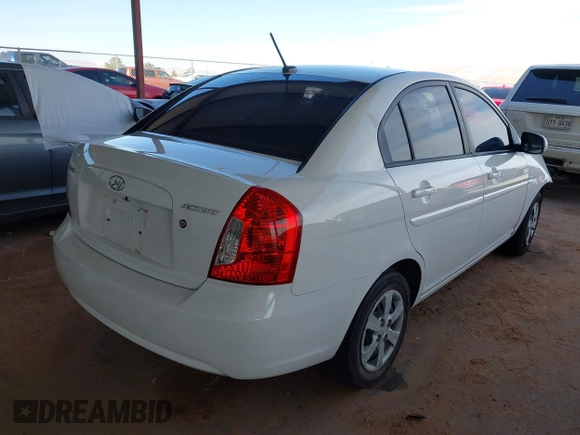 2011 Hyundai Accent GLS with VIN KMHCN4AC2BU537166, listed as a IAAI auction lot 41754923 with 134,660 mi miles and . Bid and sale history available at DreamBid. Image 4.