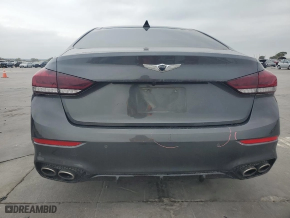 2018 Genesis G80 3.3T Sport with VIN KMHGN4JB8JU240796, listed as a Copart auction lot 78517364 with 89,858 mi miles and Salvage Title. Bid and sale history available at carsss.com. Image 6.