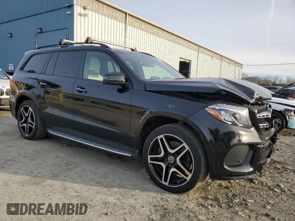 2017 Mercedes-Benz GLS 550 with VIN 4JGDF7DE6HA950752, listed as a Copart auction lot 45538075 with 115,924 mi miles and Salvage title. Bid and sale history available at DreamBid. Image 4.