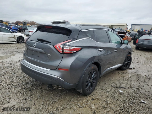 2017 Nissan Murano SL with VIN 5N1AZ2MG3HN202077, listed as a Copart auction lot 84250404 with 109,970 mi miles and Salvage Title. Bid and sale history available at carsss.com. Image 3.