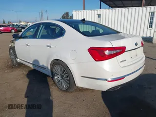 2015 Kia Cadenza Premium with VIN KNALN4D78F5183170, listed as a IAAI auction lot 41434649 with 101,443 mi miles. Bid and sale history available at carsss.com. Image 3.