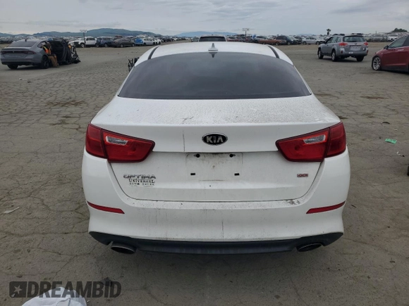 2015 Kia Optima LX with VIN KNAGM4A74F5644650, listed as a Copart auction lot 47653235 with 129,015 mi miles and Salvage Title. Bid and sale history available at carsss.com. Image 6.