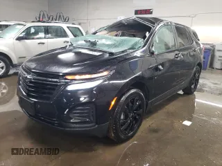 2024 Chevrolet Equinox LS z VIN 3GNAXHEG4RL350825, wystawiony jako Copart lot #42129525 z przebiegiem 3 627 mil mil oraz Szkoda całkowita • Salvage title. Historia ofert i sprzedaży dostępna na DreamBid. Obrazek 1.
