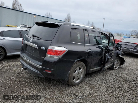 2012 Toyota Highlander Hybrid Limited with VIN JTEDC3EH8C2010580, listed as a Copart auction lot 49698315 with 0 mi miles and Salvage Title. Bid and sale history available at carsss.com. Image 3.