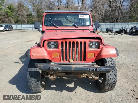 1994 Jeep Wrangler S with VIN 1J4FY19P7RP404873, listed as a Copart auction lot 44501125 with 209,709 mi miles and Salvage Title. Bid and sale history available at carsss.com. Image 5.