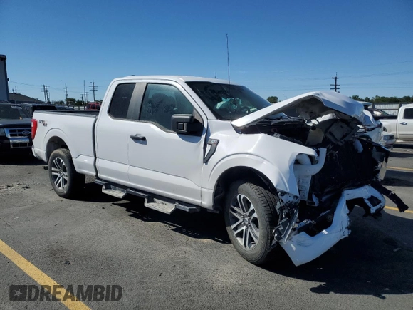 2021 Ford F-150 XL with VIN 1FTFX1E56MKD34057, listed as a Copart auction lot 63997585 with 99,679 mi miles and Clean title. Bid and sale history available at DreamBid. Image 4.