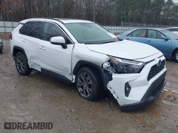 2023 Toyota RAV4 Hybrid XLE Premium with VIN JTMB6RFV4PD114763, listed as a IAAI auction lot 41766812 with 6,768 mi miles. Bid and sale history available at carsss.com. Image 1.