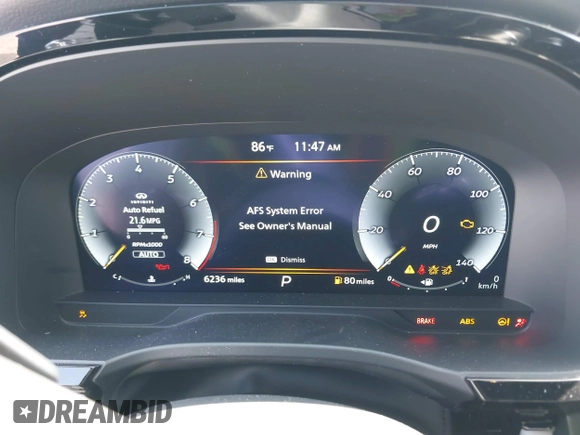 2024 Infiniti QX60 Autograph with VIN 5N1DL1HUXRC351382, listed as a IAAI auction lot 42414989 with 6,236 mi miles and . Bid and sale history available at DreamBid. Image 7.