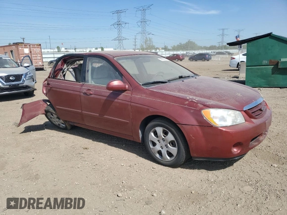 2005 Kia Spectra LX z VIN KNAFE121355162932, wystawiony jako Copart lot #56292625 z przebiegiem 92 828 mil mil oraz Szkoda całkowita • Salvage title. Historia ofert i sprzedaży dostępna na DreamBid. Obrazek 4.