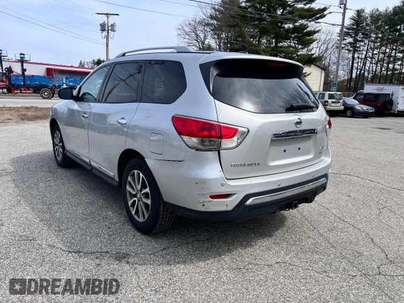 2015 Nissan Pathfinder Platinum with VIN 5N1AR2MMXFC627519, listed as a Copart auction lot 50955015 with 176,646 mi miles and Clean title. Bid and sale history available at DreamBid. Image 3.