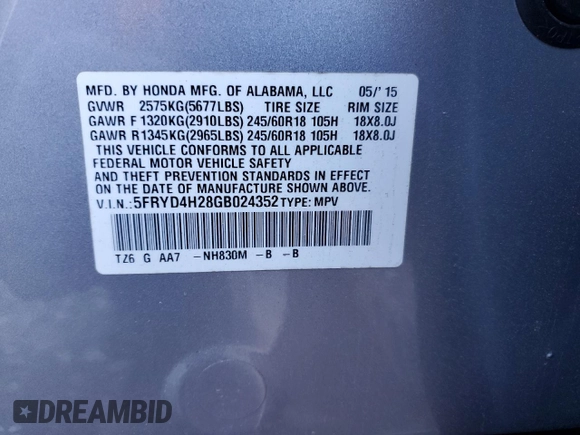 2016 Acura MDX z VIN 5FRYD4H28GB024352, wystawiony jako Copart lot #83268914 z przebiegiem 79 962 mil mil oraz Szkoda całkowita • Salvage title. Historia ofert i sprzedaży dostępna na DreamBid. Obrazek 13.