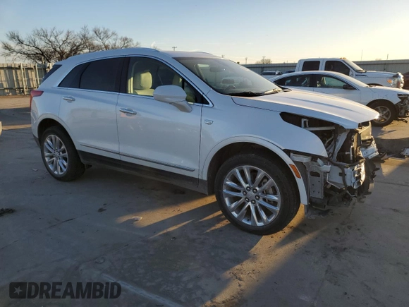 2019 Cadillac XT5 Luxury FWD with VIN 1GYKNCRS7KZ208627, listed as a Copart auction lot 46835185 with 56,789 mi miles and Salvage Title. Bid and sale history available at DreamBid. Image 4.
