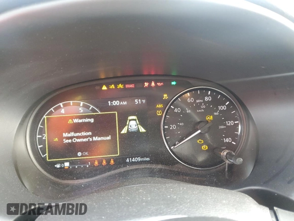 2024 Nissan Kicks SV with VIN 3N1CP5CV8RL494995, listed as a Copart auction lot 51074305 with 41,409 mi miles and Salvage Title. Bid and sale history available at DreamBid. Image 9.