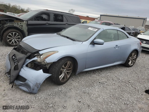 2009 Infiniti G37 Convertible with VIN JNKCV66EX9M723377, listed as a Copart auction lot 77115604 with 252,389 mi miles and Salvage Title. Bid and sale history available at carsss.com. Image 1.