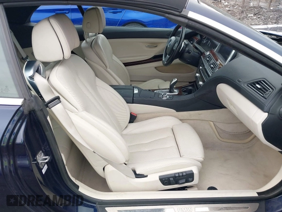 2013 BMW 6 Series 640i with VIN WBALW7C51DDX58713, listed as a IAAI auction lot 42005436 with 77,563 mi miles and . Bid and sale history available at carsss.com. Image 5.