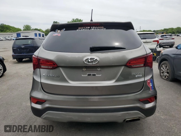 2018 Hyundai Santa Fe 2.4L with VIN 5XYZTDLB9JG563224, listed as a Copart auction lot 58470265 with 133,844 mi miles and Salvage title. Bid and sale history available at DreamBid. Image 6.