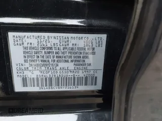 2022 Nissan Sentra SV with VIN 3N1AB8CV8NY216134, listed as a IAAI auction lot 41722195 with 27,861 mi miles. Bid and sale history available at carsss.com. Image 9.