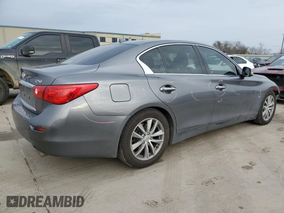 2014 Infiniti Q50 Sport with VIN JN1BV7AP2EM673700, listed as a Copart auction lot 47600985 with 136,475 mi miles and Salvage Title. Bid and sale history available at DreamBid. Image 3.