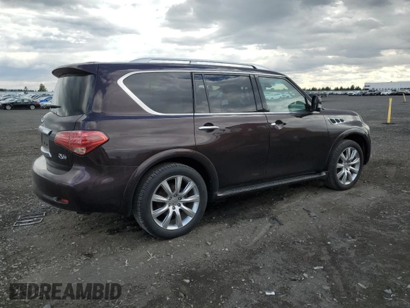 2011 Infiniti QX56 7-passenger with VIN JN8AZ2NE0B9004627, listed as a Copart auction lot 57355615 with 242,036 mi miles and Clean title. Bid and sale history available at DreamBid. Image 3.