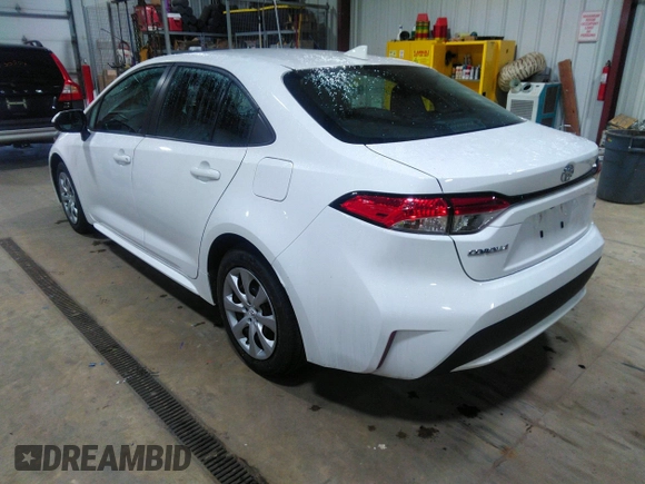 2021 Toyota Corolla LE with VIN 5YFEPMAE1MP189952, listed as a IAAI auction lot 42100355 with 57,345 mi miles. Bid and sale history available at carsss.com. Image 3.