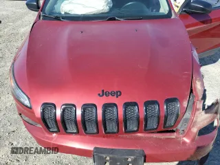 2017 Jeep Cherokee Sport with VIN 1C4PJLABXHW654803, listed as a Copart auction lot 46879225 with 138,377 mi miles and Salvage title. Bid and sale history available at DreamBid. Image 12.