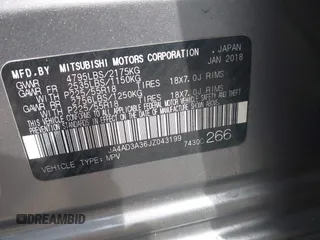 2018 Mitsubishi Outlander SE с VIN JA4AD3A36JZ043199, выставлен на аукционе IAAI как лот 42115307 с пробегом 107 835 миль миль и . История ставок и продаж доступна на DreamBid. Изображение 9.