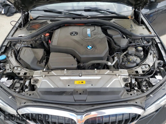 2021 BMW 3 Series 330e with VIN 3MW5P7J09M8B59312, listed as a Copart auction lot 47954125 with 0 mi miles and Salvage Title. Bid and sale history available at carsss.com. Image 12.