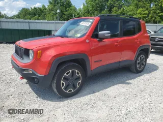 2016 Jeep Renegade Trailhawk z VIN ZACCJBCT3GPC71117, wystawiony jako Copart lot #64501575 z przebiegiem 85 079 mil mil oraz Szkoda całkowita • Salvage title. Historia ofert i sprzedaży dostępna na DreamBid. Obrazek 1.