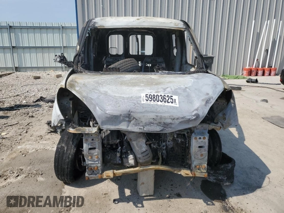 2017 Ram ProMaster City Cargo Tradesman SLT with VIN ZFBERFBBXH6D93968, listed as a Copart auction lot 59803625 with Not provided miles and Non repairable. Bid and sale history available at DreamBid. Image 5.
