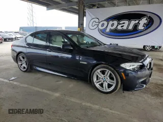 2013 BMW 5 Series 550i with VIN WBAFR9C52DDX80316, listed as a Copart auction lot 53540725 with 122,896 mi miles and Salvage Title. Bid and sale history available at carsss.com. Image 4.