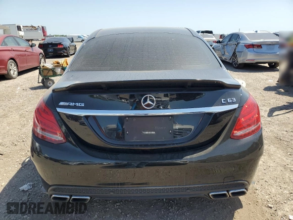 2017 Mercedes-Benz C 63 AMG with VIN 55SWF8GB6HU232905, listed as a Copart auction lot 52523195 with 78,396 mi miles and Salvage title. Bid and sale history available at DreamBid. Image 6.