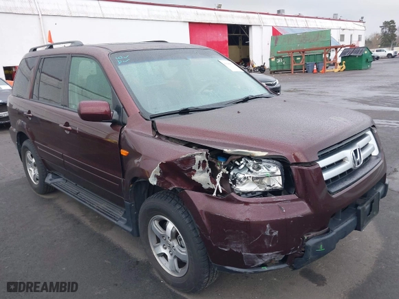 2007 Honda Pilot EX-L with VIN 2HKYF18747H508428, listed as a IAAI auction lot 41698817 with 191,216 mi miles. Bid and sale history available at carsss.com. Image 6.