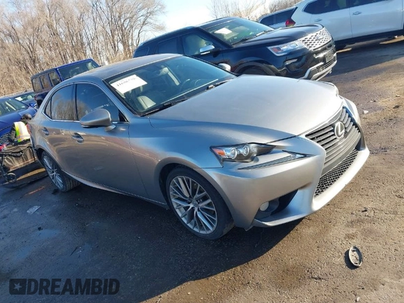 2014 Lexus IS 250 with VIN JTHCF1D24E5010861, listed as a IAAI auction lot 41686598 with 124,675 mi miles. Bid and sale history available at carsss.com. Image 1.