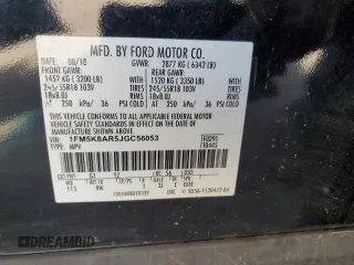 2018 Ford Police Interceptor Utility z VIN 1FM5K8AR5JGC56053, wystawiony jako Copart lot #52163585 z przebiegiem 95 421 mil mil oraz Nie do naprawy. Historia ofert i sprzedaży dostępna na DreamBid. Obrazek 13.