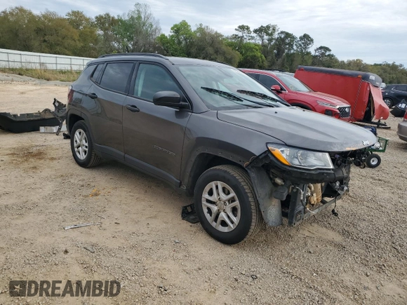 2018 Jeep Compass Sport with VIN 3C4NJCAB7JT136974, listed as a Copart auction lot 50920255 with 107,557 mi miles and Non Repairable. Bid and sale history available at carsss.com. Image 4.
