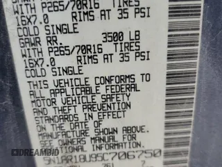 2005 Nissan Pathfinder LE z VIN 5N1AR18U95C706750, wystawiony jako Copart lot #81186314 z przebiegiem 259 815 mil mil oraz Szkoda całkowita • Salvage title. Historia ofert i sprzedaży dostępna na DreamBid. Obrazek 12.
