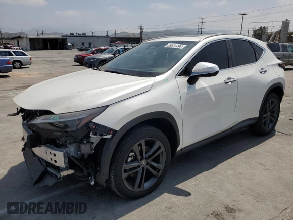 2024 Lexus NX 450h+ Luxury z VIN JTJHKCFZ2R2026067, wystawiony jako Copart lot #55675494 z przebiegiem 10 557 mil mil oraz Szkoda całkowita • Salvage title. Historia ofert i sprzedaży dostępna na DreamBid. Obrazek 1.