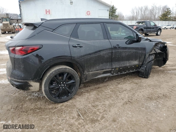 2022 Chevrolet Blazer RS with VIN 3GNKBERS5NS225896, listed as a Copart auction lot 44914365 with 25,957 mi miles and Salvage Title. Bid and sale history available at carsss.com. Image 3.