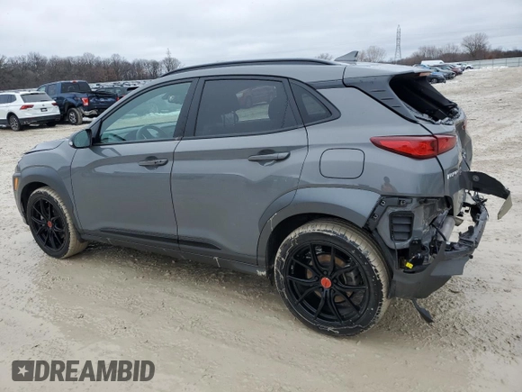 2021 Hyundai Kona Night Edition with VIN KM8K6CA54MU686606, listed as a Copart auction lot 41021354 with 17,769 mi miles and Salvage Title. Bid and sale history available at DreamBid. Image 2.
