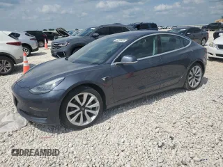 2018 Tesla Model 3 Long Range Battery with VIN 5YJ3E1EA6JF047204, listed as a Copart auction lot 54876935 with 62,735 mi miles and Salvage Title. Bid and sale history available at DreamBid. Image 1.
