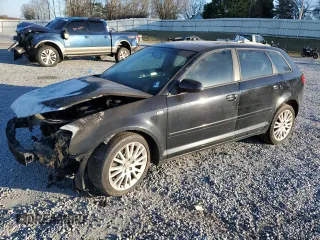 2007 Audi A3 with VIN WAUNF78P47A133327, listed as a Copart auction lot 46684275 with 0 mi miles and Salvage Title. Bid and sale history available at carsss.com. Image 1.