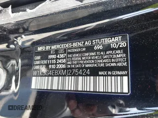 2021 Mercedes-Benz A 220 with VIN W1K3G4EBXMJ275424, listed as a IAAI auction lot 42575180 with 99,729 mi miles and . Bid and sale history available at DreamBid. Image 9.