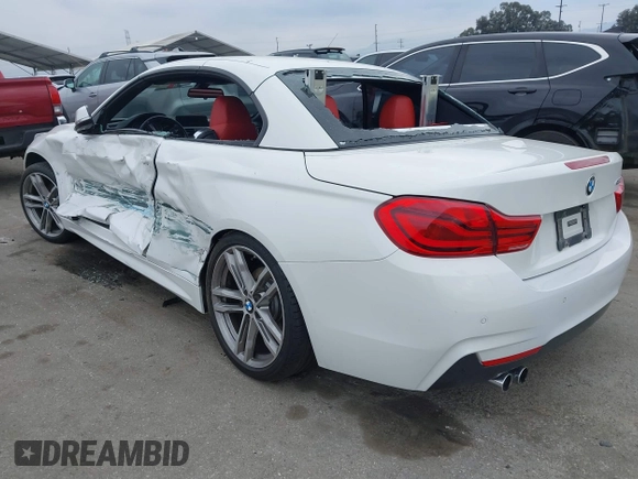 2018 BMW 4 Series 430i with VIN WBA4Z1C53JEC72907, listed as a IAAI auction lot 41436608 with 43,121 mi miles and . Bid and sale history available at carsss.com. Image 3.