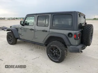 2021 Jeep Wrangler Unlimited Sport S with VIN 1C4HJXDG8MW576406, listed as a Copart auction lot 56369535 with 58,355 mi miles and Salvage title. Bid and sale history available at DreamBid. Image 2.